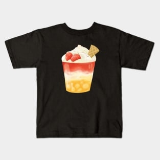 Strawberry and peach parfait Kids T-Shirt